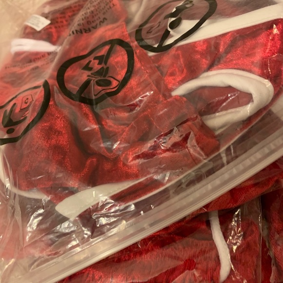 Red Velour Pajama Short Set - Picture 2 of 6